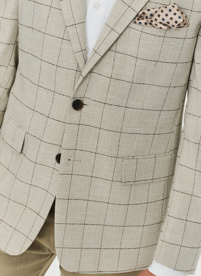 Casualowa marynarka męska w kratę