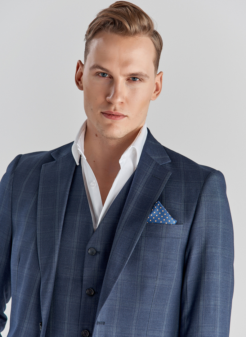 Granatowa marynarka garniturowa P21WF-3G-077-G-S