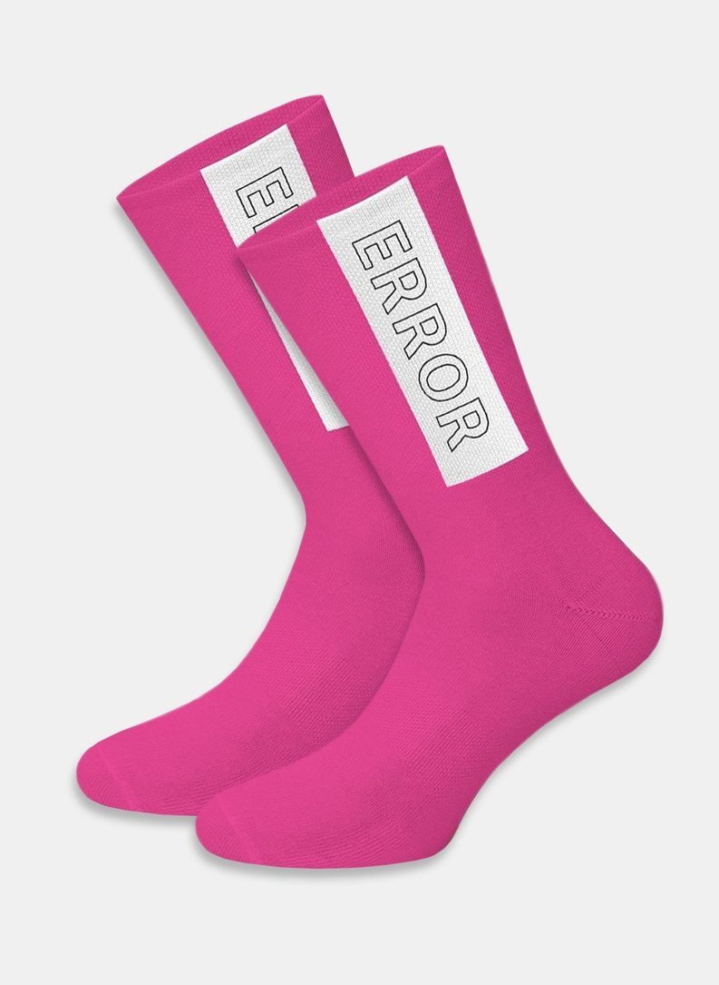 Różowe skarpety - ERROR D20WF-SX-068-X