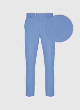 Niebieskie wełniane spodnie garniturowe