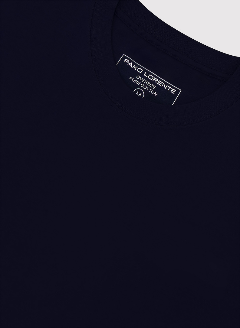 Granatowy t-shirt oversize