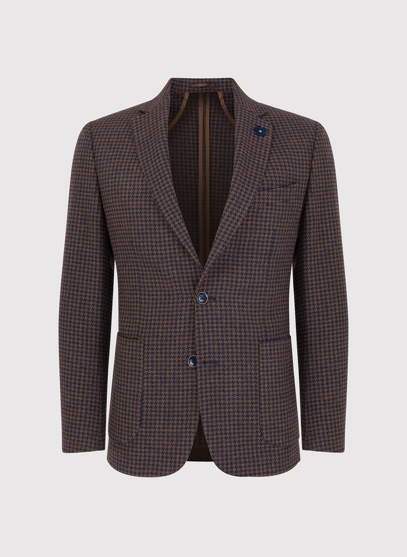 Casualowa marynarka męska w pepitkę 