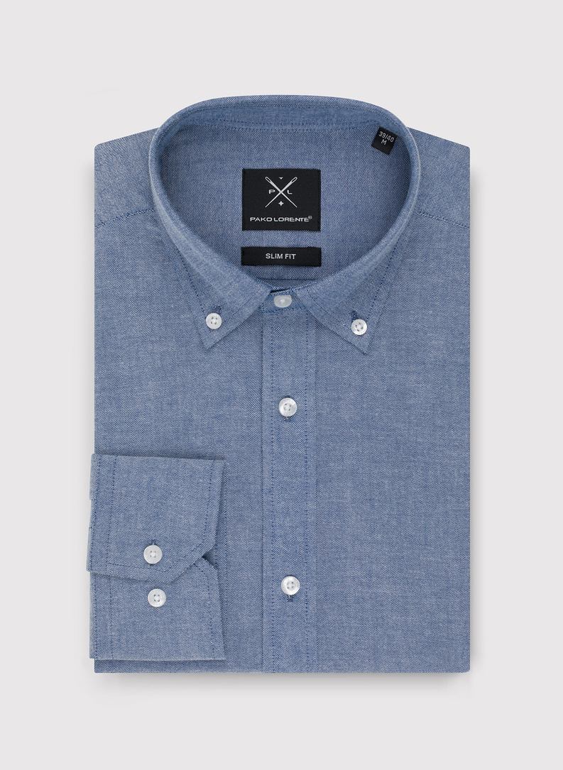 Koszula męska z kołnierzem na guziki