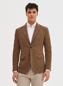 Brązowa marynarka z dzianiny