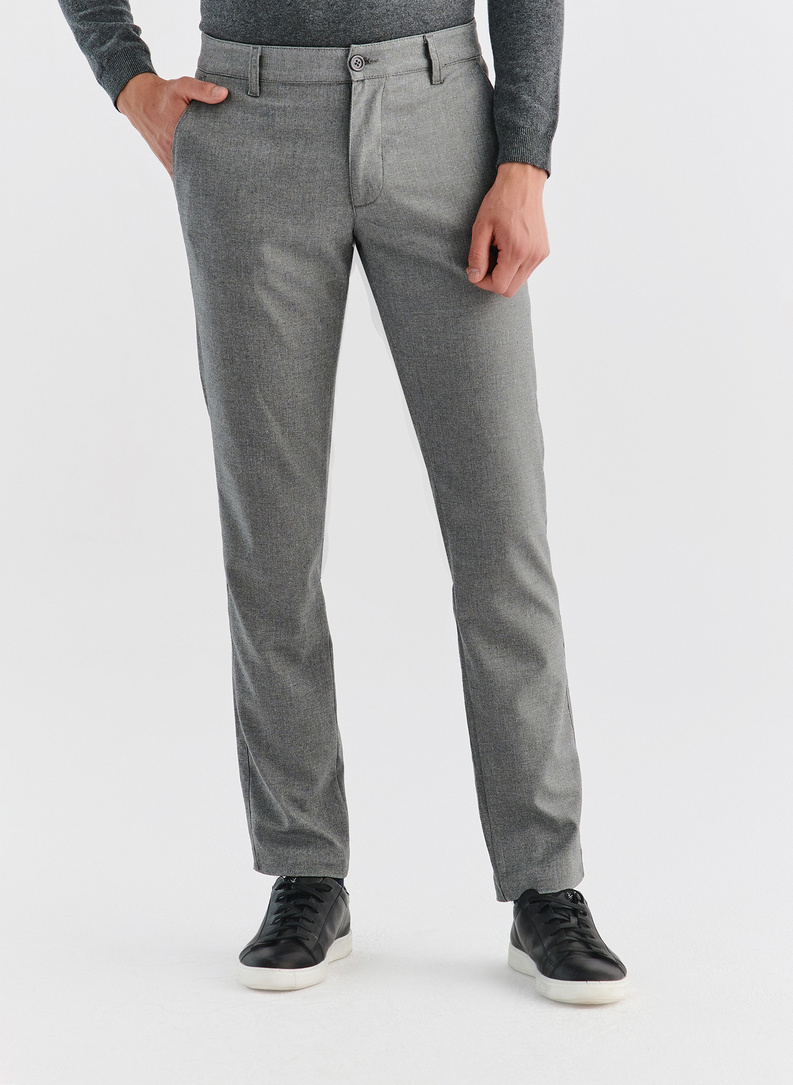 Szare casualowe spodnie męskie