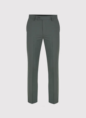 Zielony wełniany garnitur męski