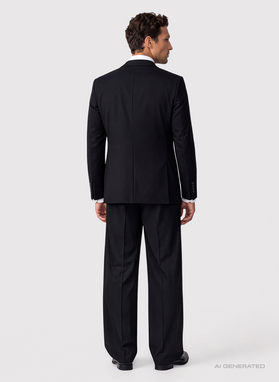 Czarne spodnie garniturowe oversize