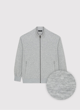 Rozpinana szara bluza dresowa