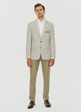 Casualowa marynarka męska w kratę