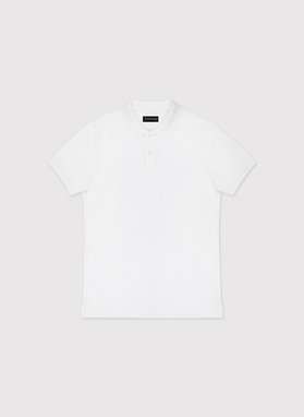 Gładki t-shirt polo w białym kolorze