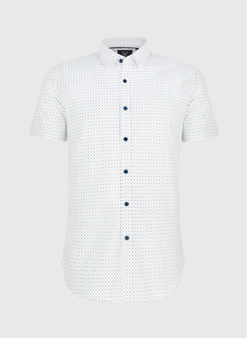 Biała koszula męska z krótkim rękawem