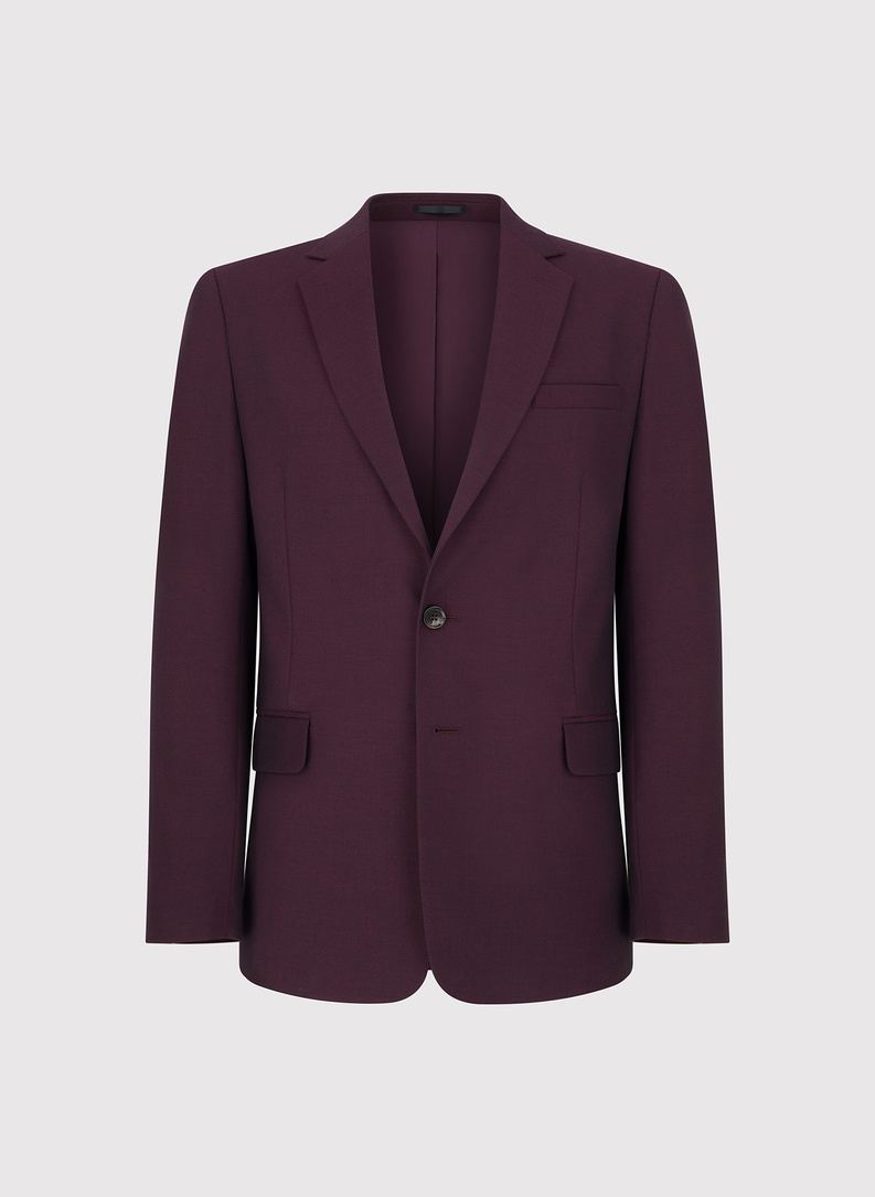 Bordowy garnitur męski