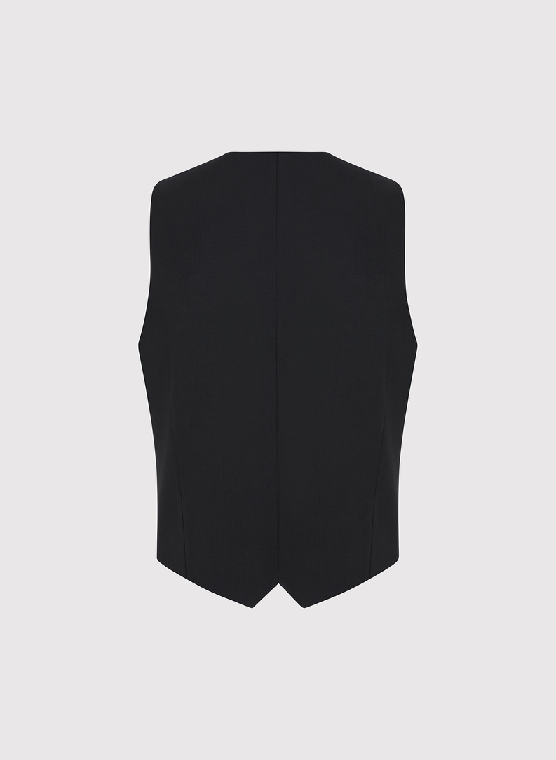 Wełniany czarny garnitur męski