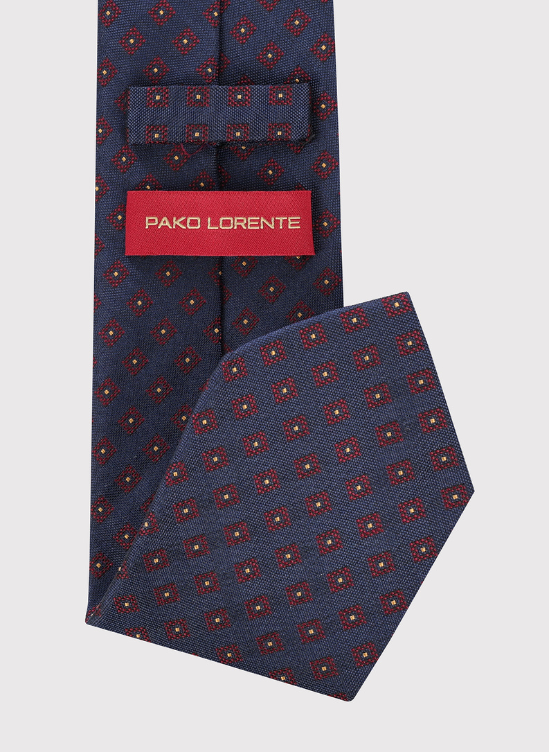 Jedwabny granatowy krawat