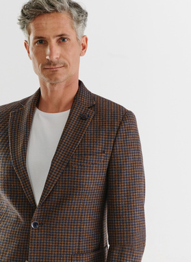 Casualowa marynarka męska w pepitkę 