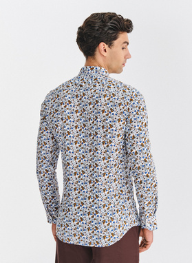 Biała koszula w kwiaty