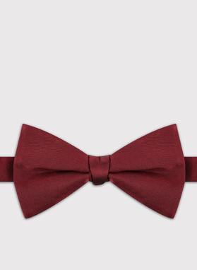 Bordowa jedwabna mucha męska