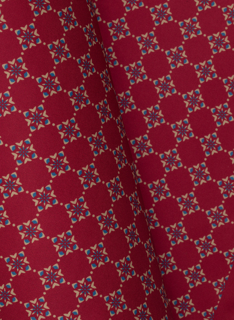 Bordowa wzorzysta poszetka