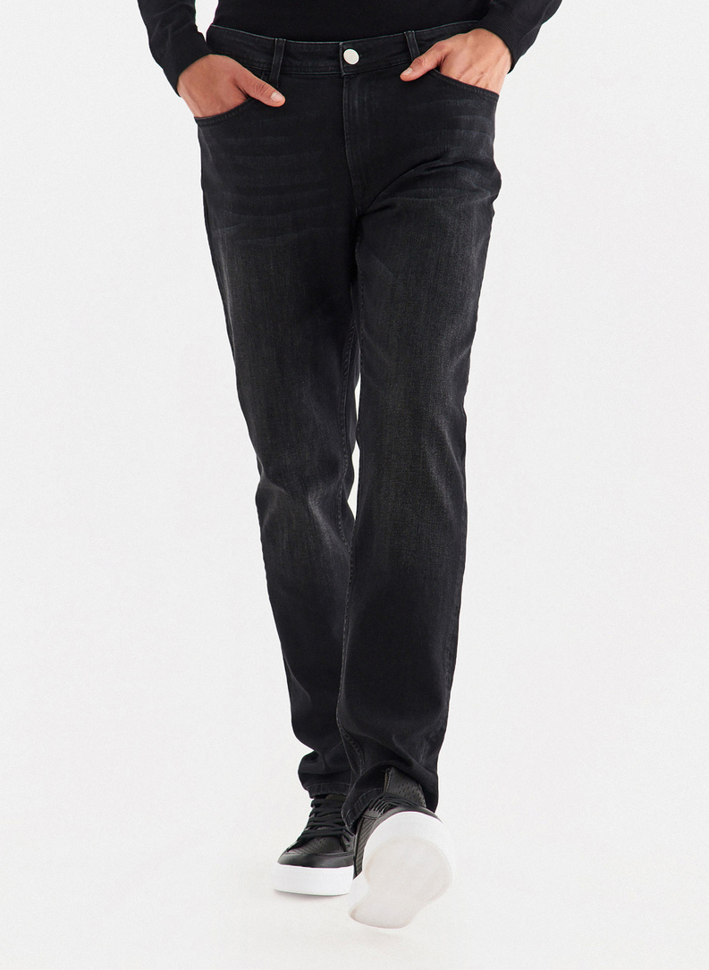 Czarne jeansowe spodnie męskie