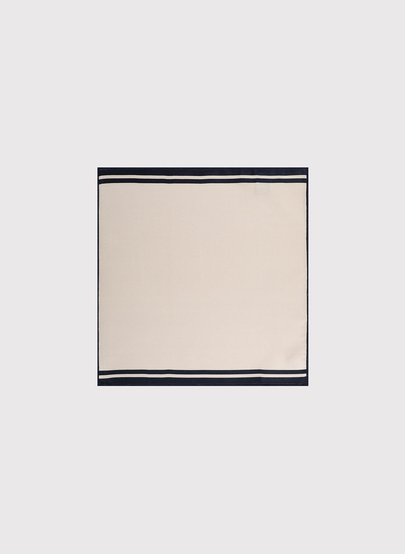 Ecru zestaw krawat i poszetka