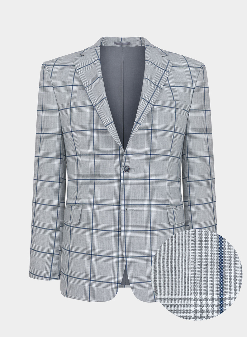 Szara marynarka garniturowa P22SF-3G-010-S-S