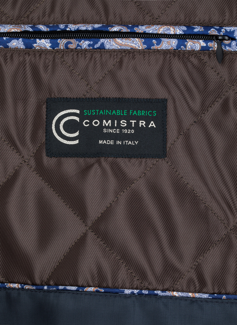 Wełniany płaszcz męski w kolorze granatowym