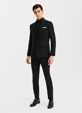 Czarne spodnie ganiturowe