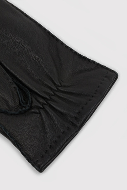 Skórzane czarne rękawiczki męskie