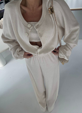 Komplet 3-częściowy AURA jasnobeżowy