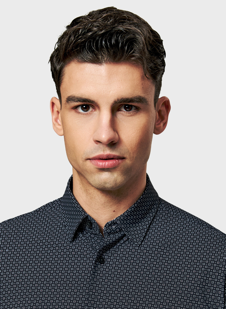 Koszula męska we wzór geometryczny