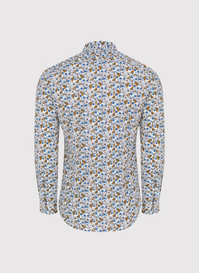 Biała koszula w kwiaty