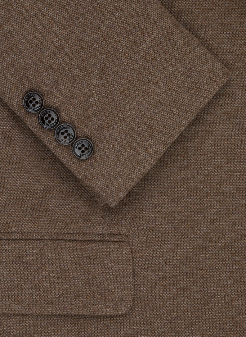 Brązowa marynarka z dzianiny