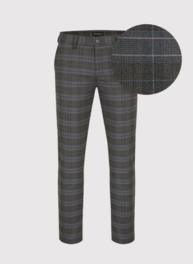 Casualowe męskie spodnie w kratę