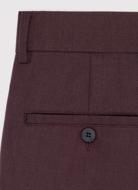 Bordowe spodnie garniturowe