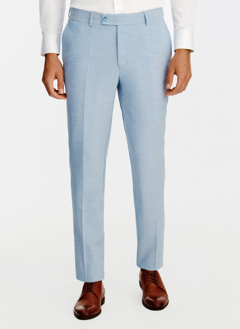 Niebieskie spodnie garniturowe