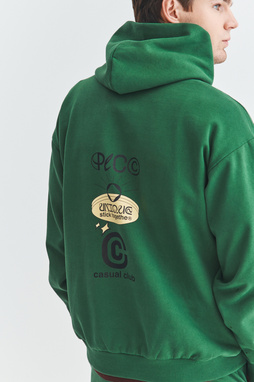 Bluza z kapturem zielona C21WF-2K-005-Z