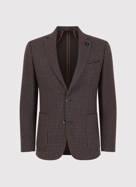 Casualowa marynarka męska w pepitkę 