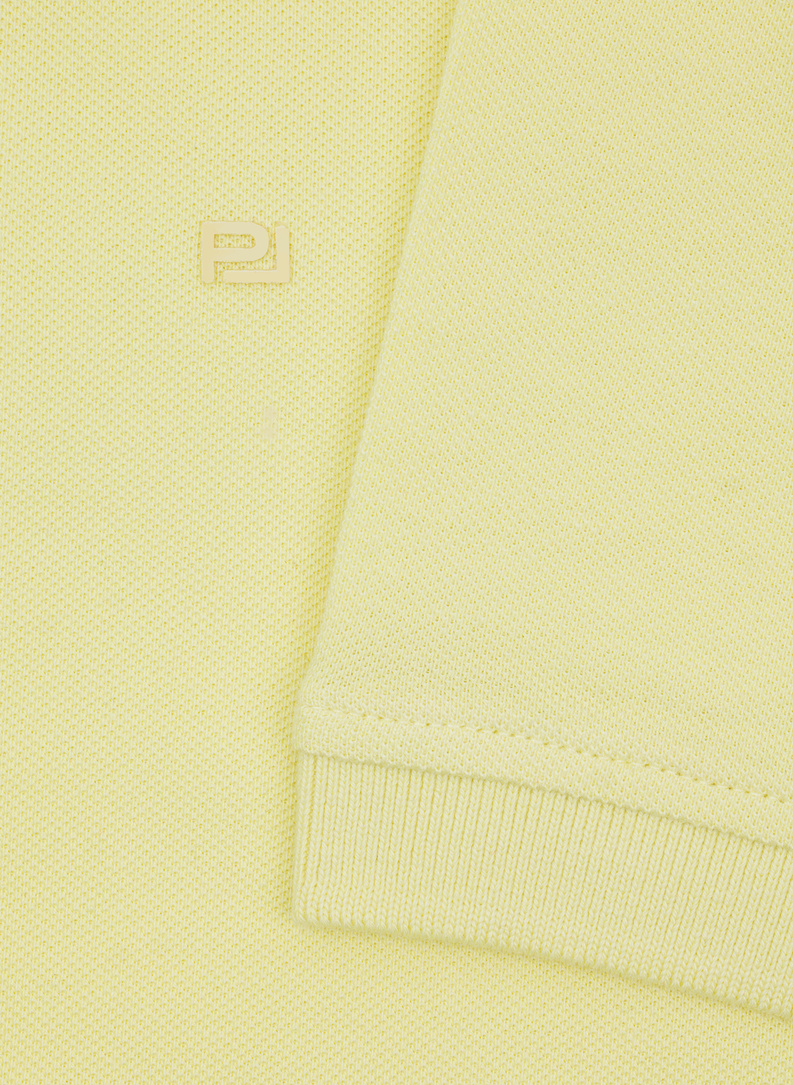 Żółte bawełniane polo męskie