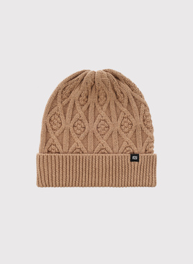 Beżowa czapka męska z wełną