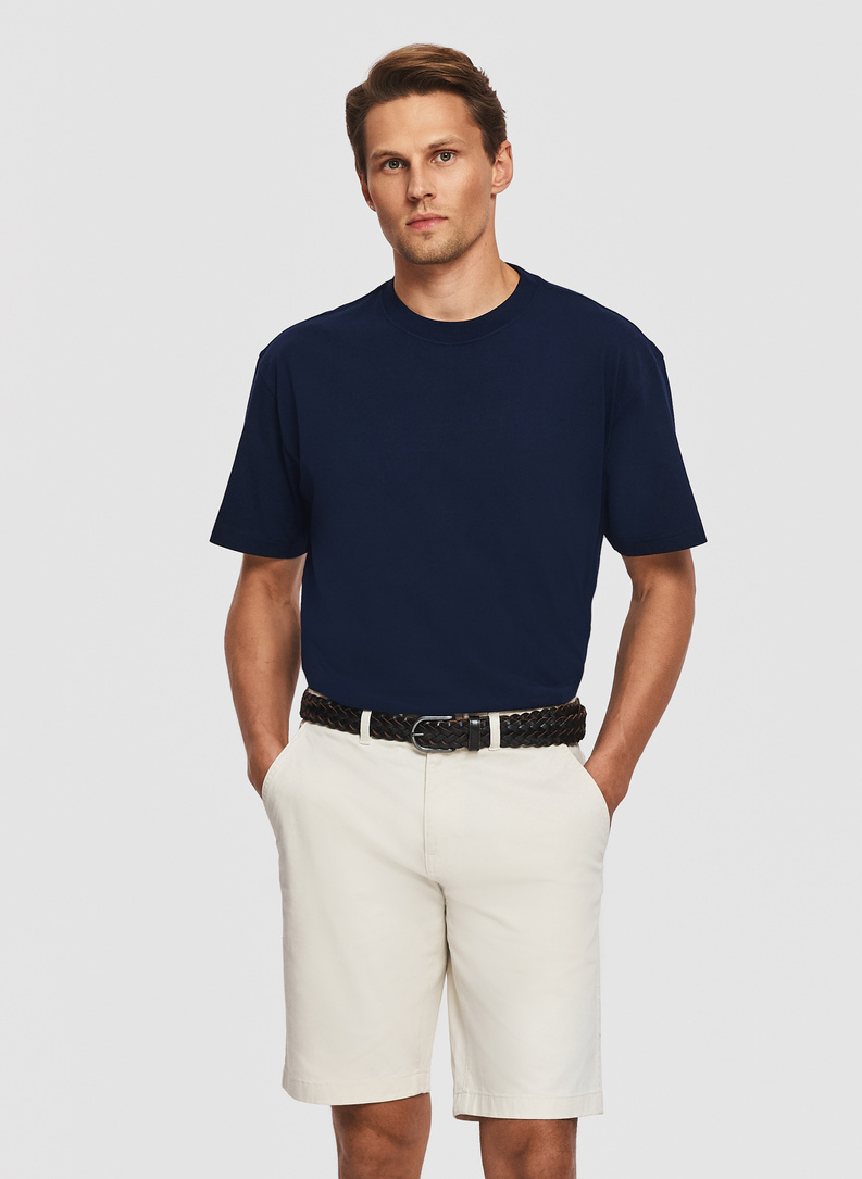 Granatowy t-shirt oversize