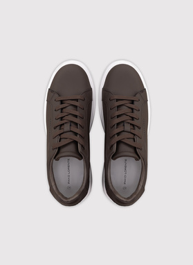 Sneakersy męskie w brązowym kolorze