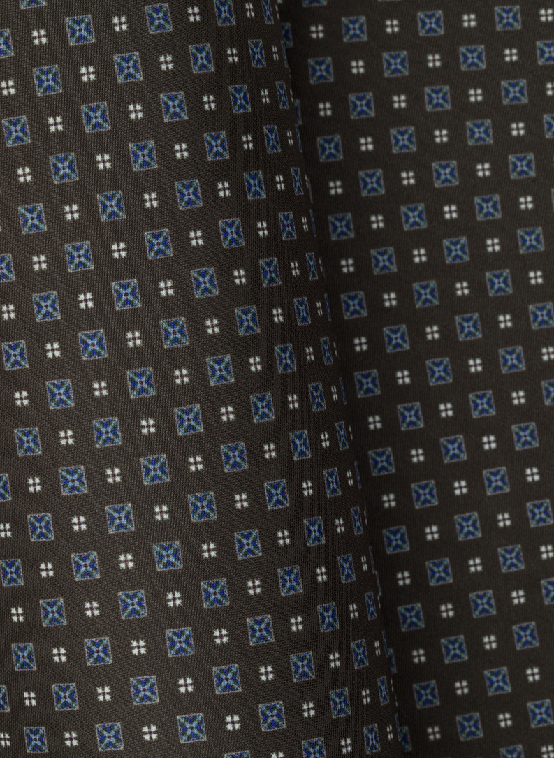 Brązowa poszetka męska z drobny wzór