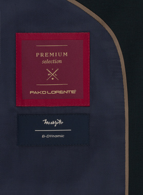 Wełniany granatowy garnitur męski