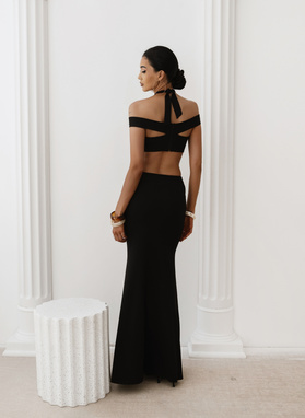 Długa sukienka TULUM DRESS czarna