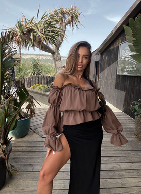 Bluzka hiszpanka MARBELA mokka