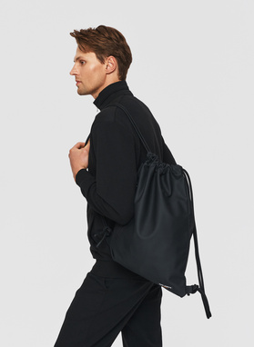 Plecak-worek męski w kolorze czarnym