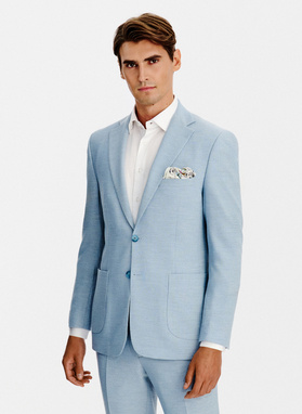 Niebieski garnitur męski