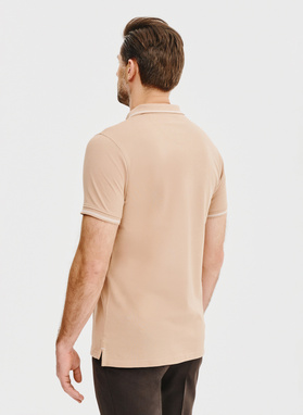 T-shirt polo w kolorze brązowym