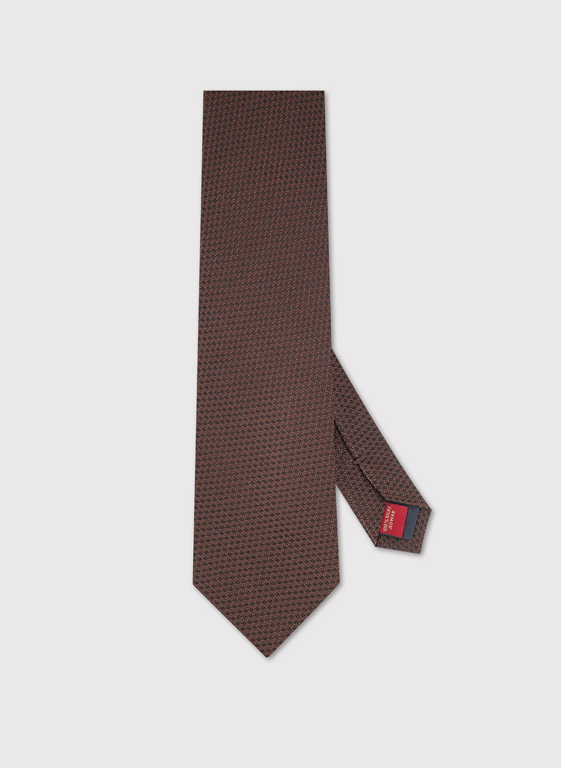 Jedwabny brązowy krawat