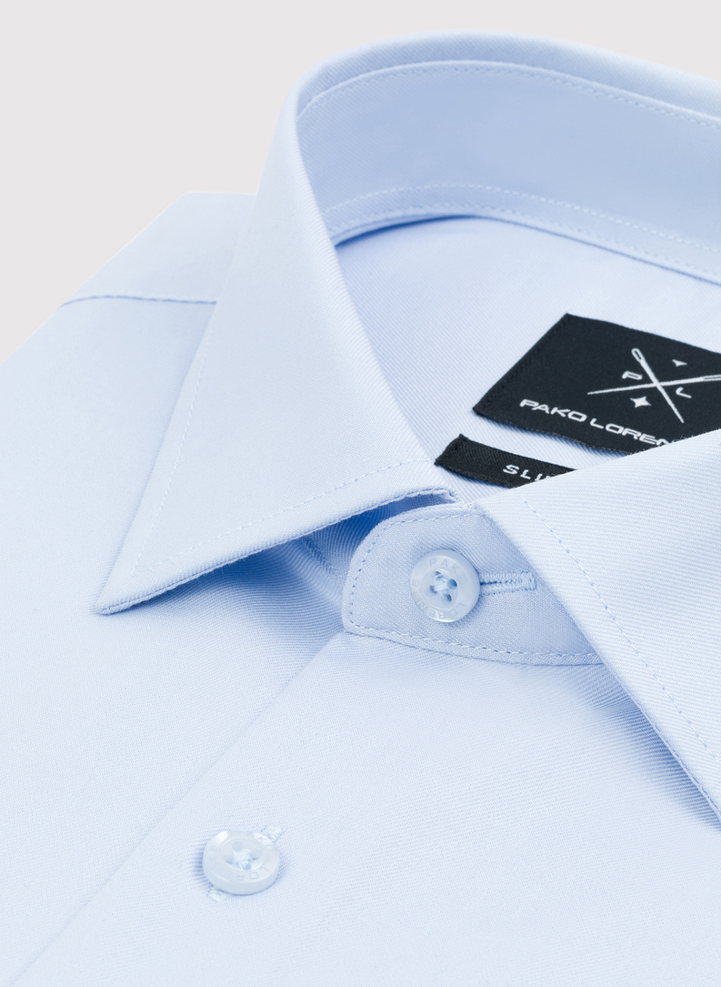 Niebieska koszula męska z krótkim rękawem